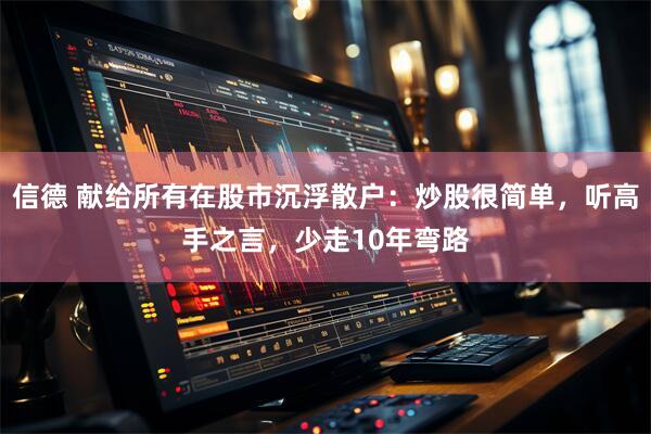 信德 献给所有在股市沉浮散户：炒股很简单，听高手之言，少走10年弯路